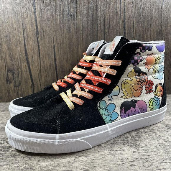 Vans X Cultivate Care Sk8-Hi Sneakers Multicolored Lace Up Women’s Size 10.5 - Picture 2 of 10